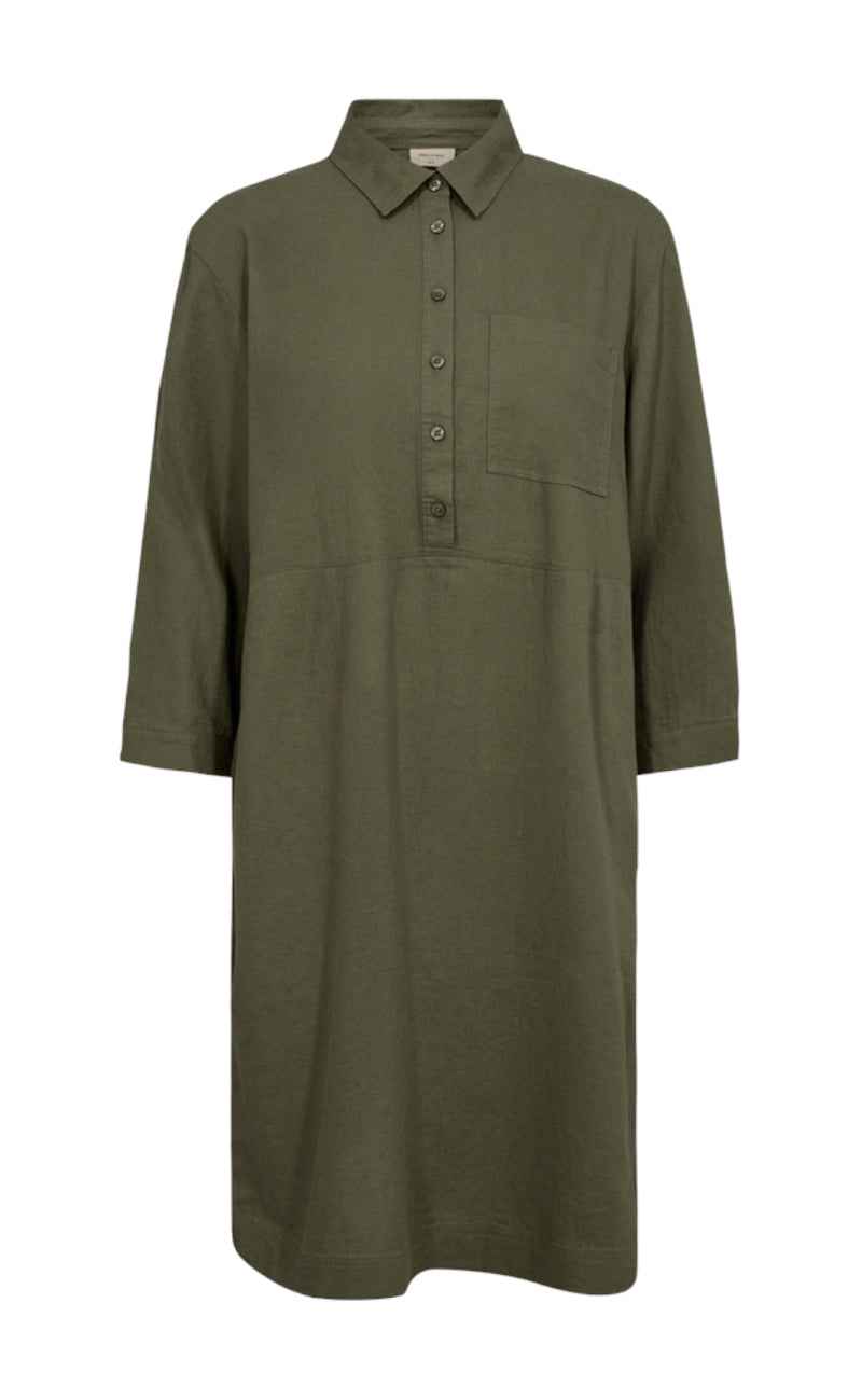 Freequent Kjole - Laluna - Deep Lichen Green