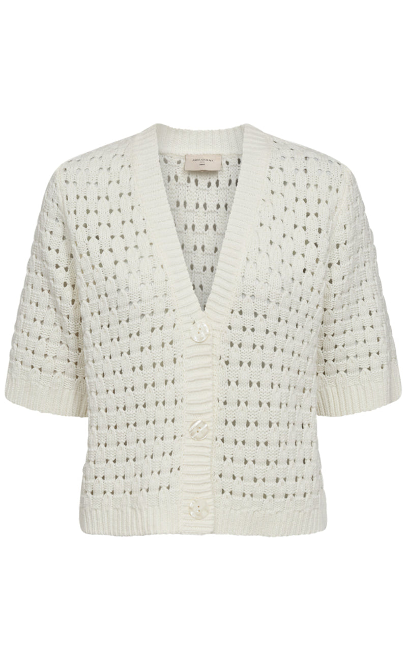 Freequent Cardigan - Flotta - Star Off-White
