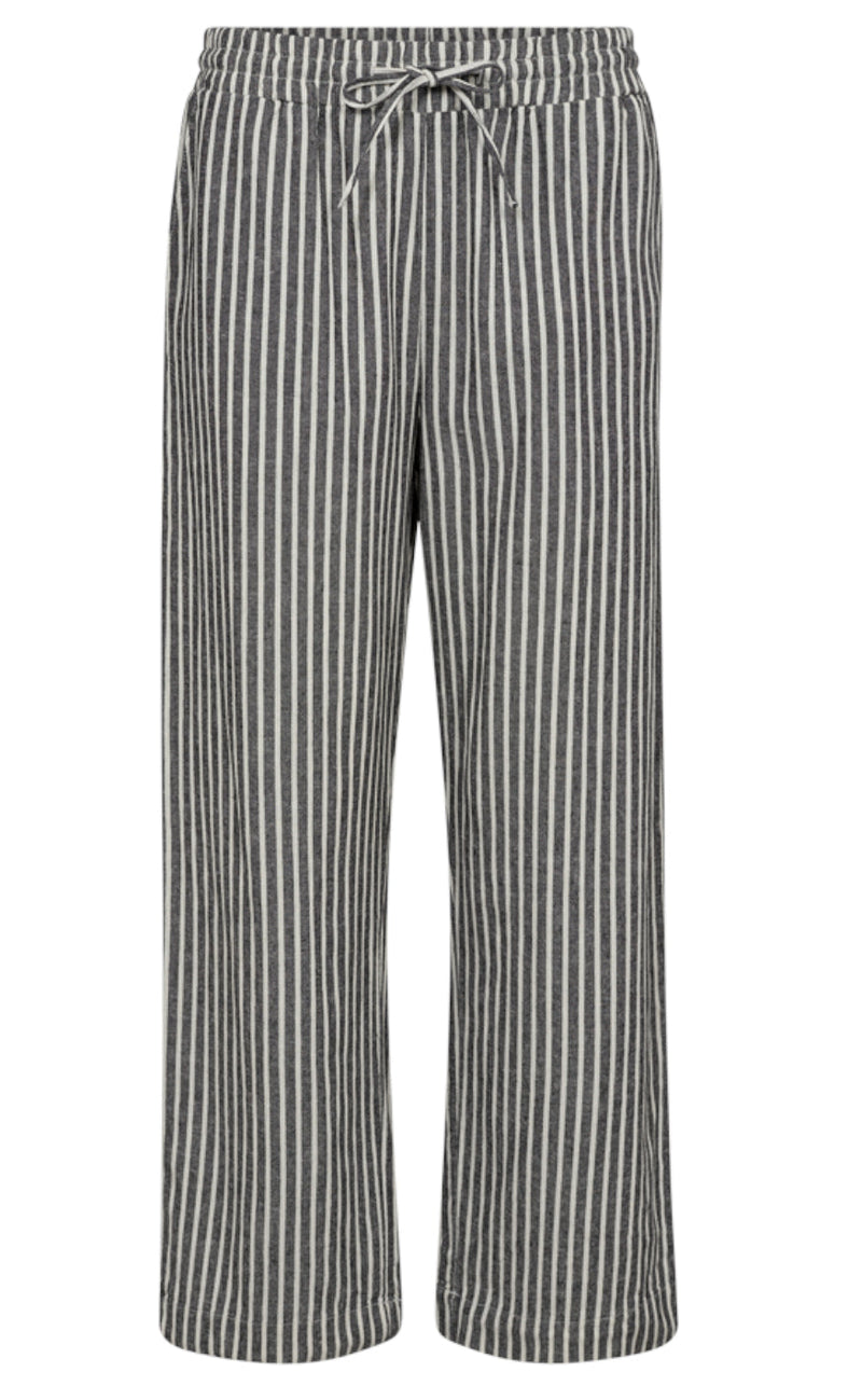 Freequent Bukser - Lava - Black W. Off White