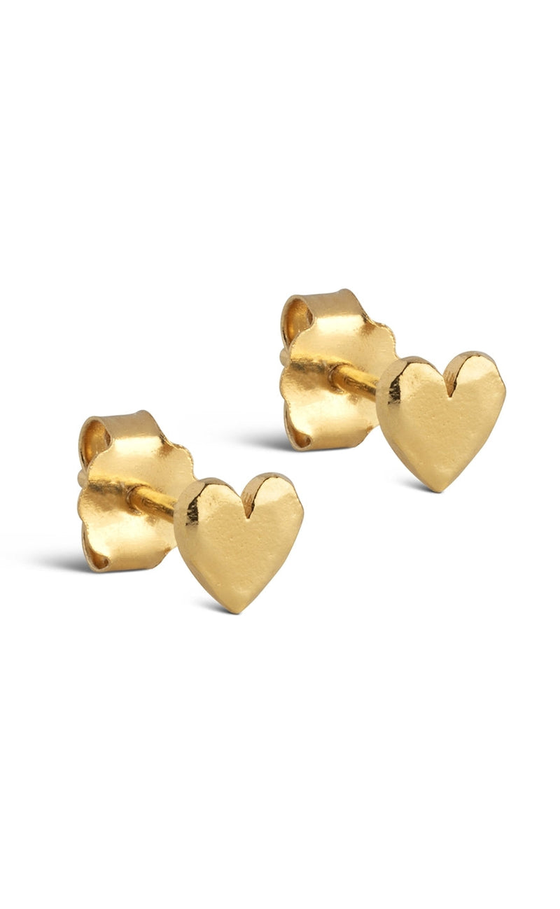Enamel Copenhagen Øreringer - Studs Heart - Gold Colour