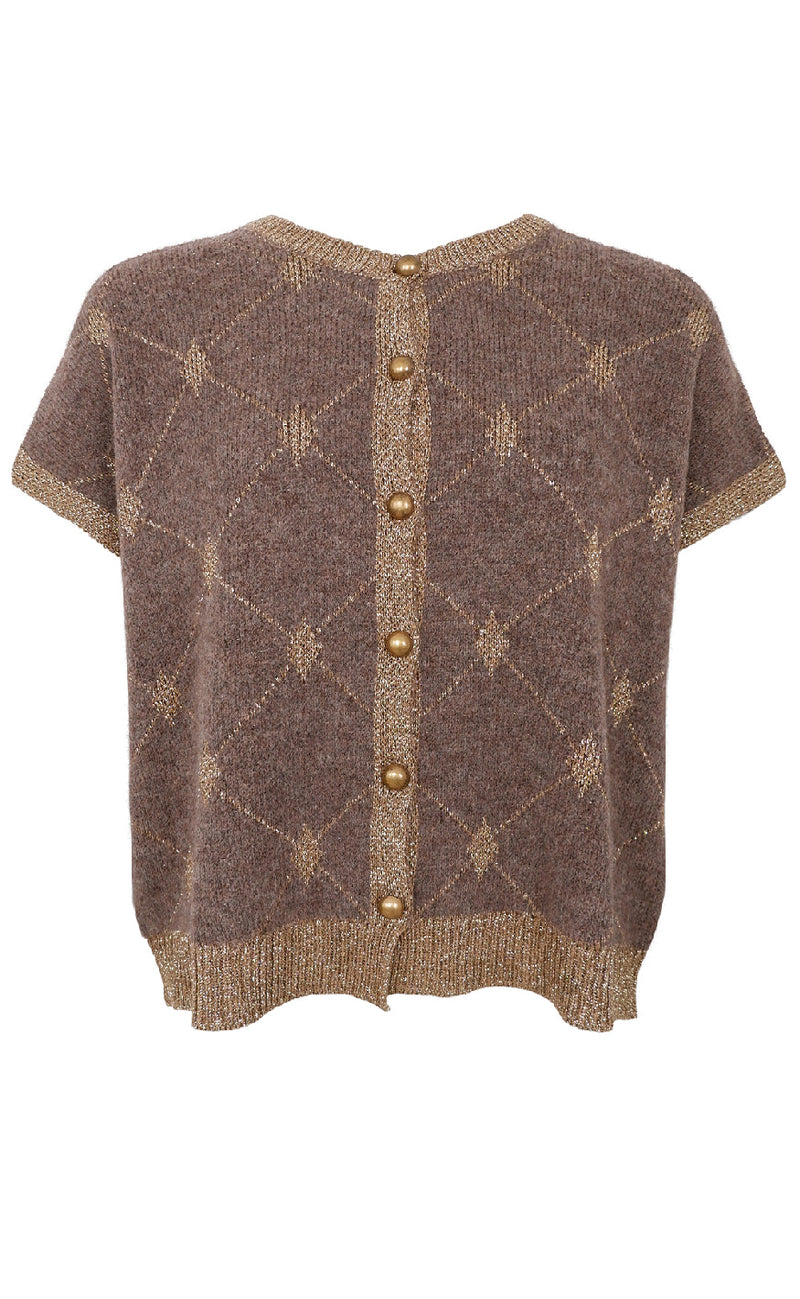 Black Colour Cardigan - Elva - Taupe