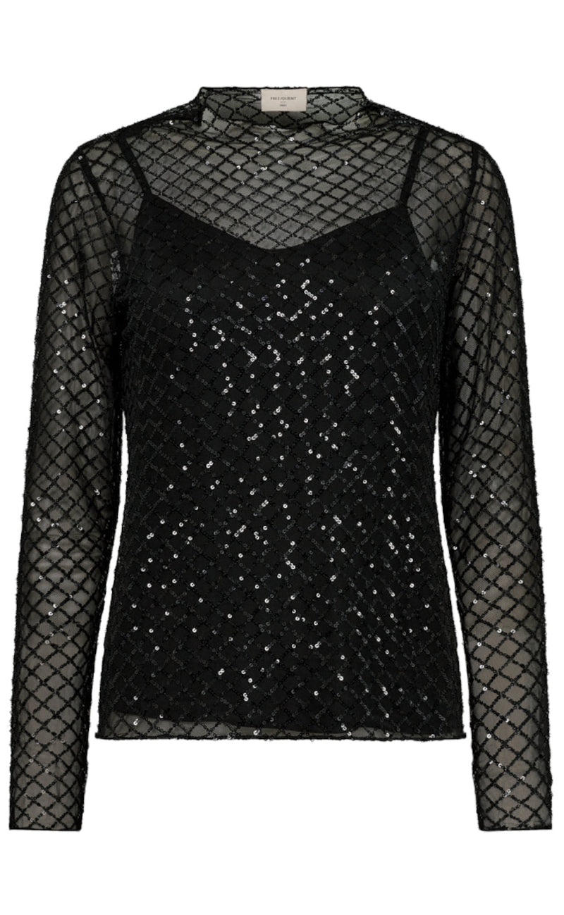 Freequent Bluse - Herlig - Black