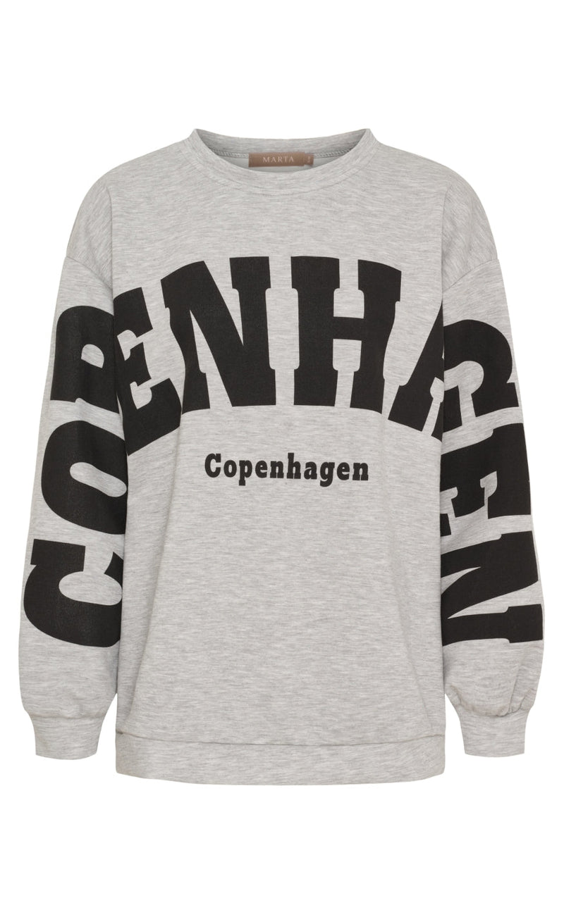 Marta Du Chateau Sweatshirt - Hibiscus - Grey/Black