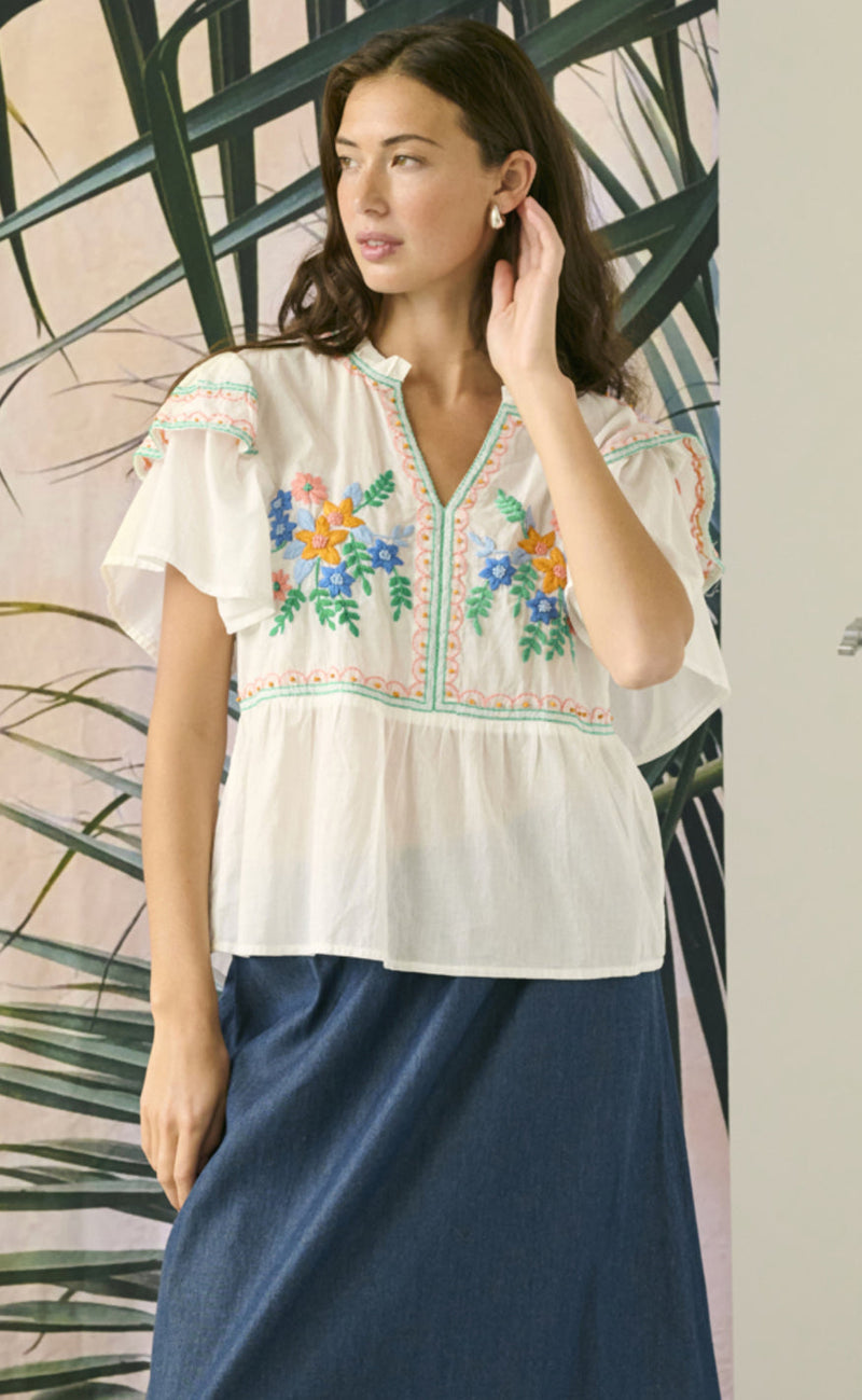 Culture bluse - Lucina - Spring Gardenia