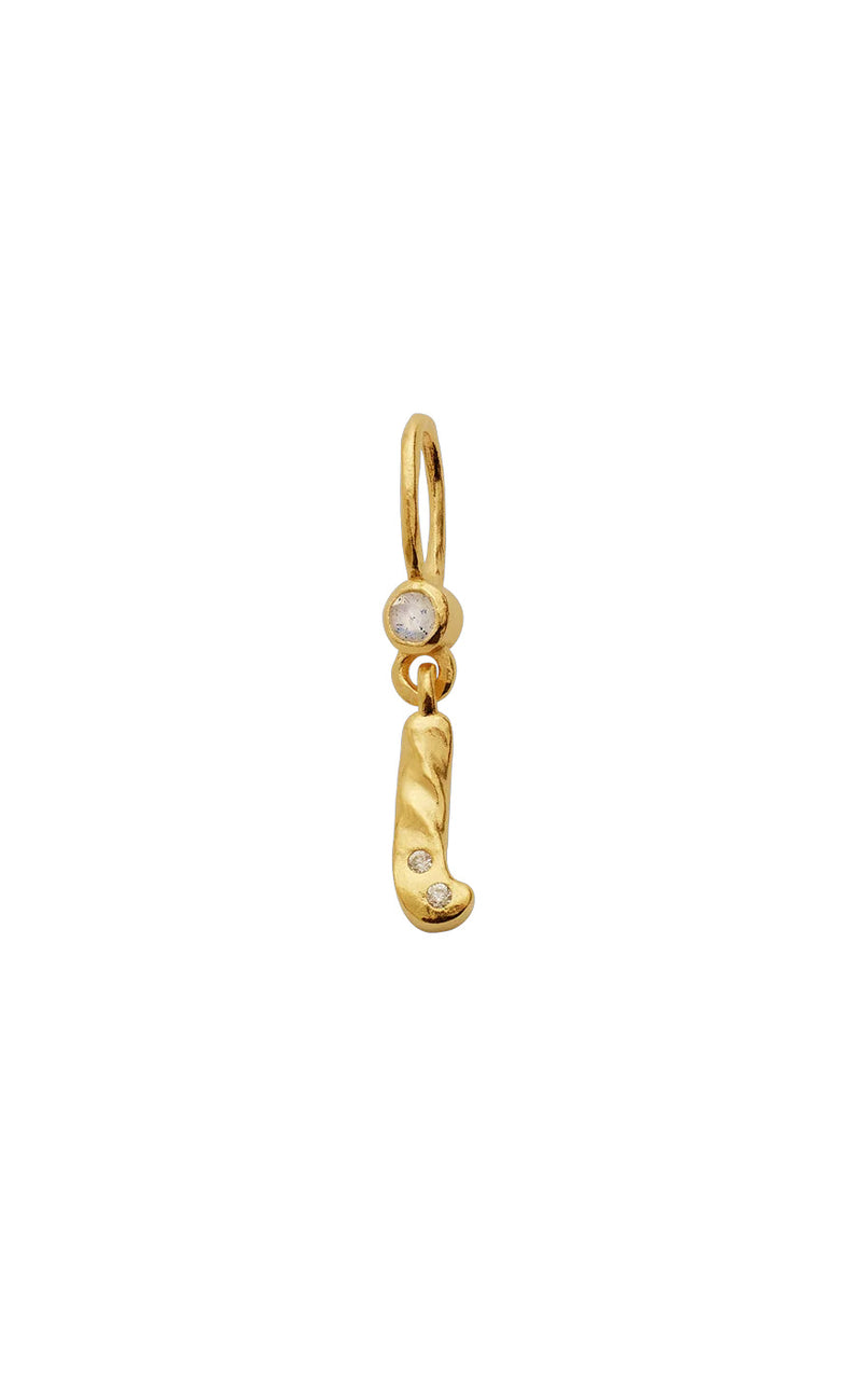 Maanesten Vedhæng - I Alphabet - Gold Colour