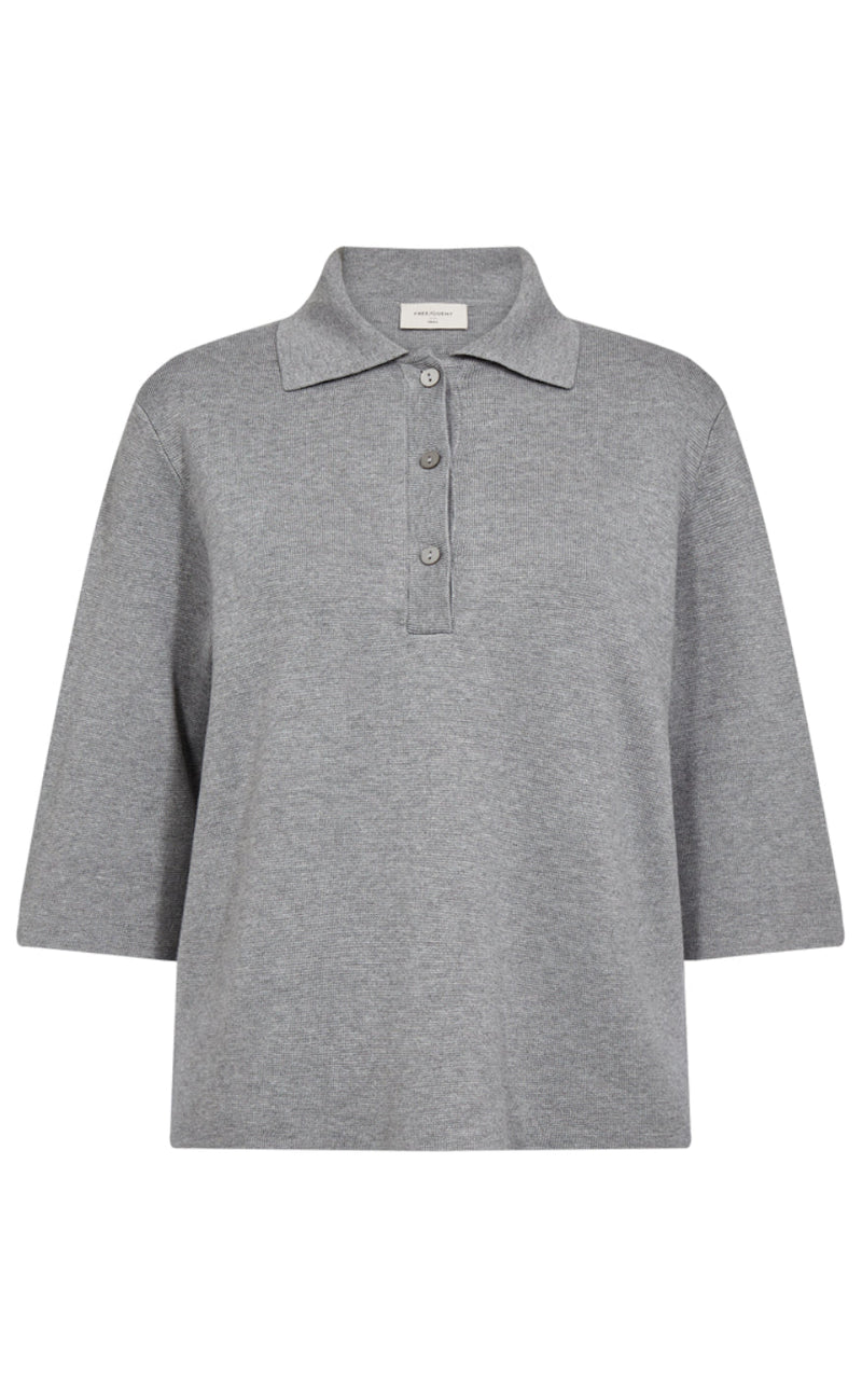 Freequent Bluse - Ani - Medium Grey Melange