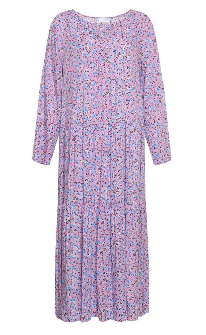 Noella Kjole - Imogen Long - Pink/Blue Flower