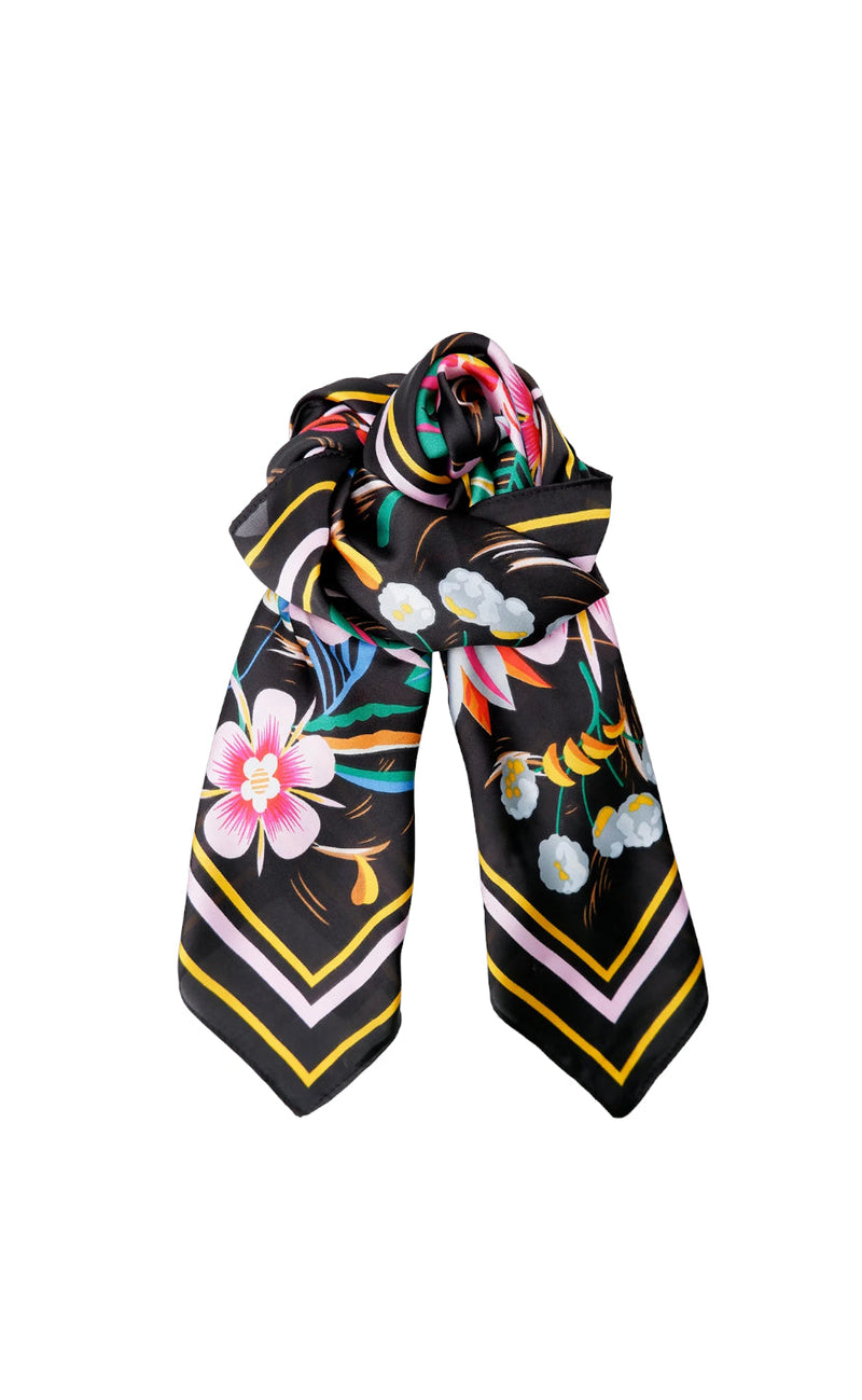 Black Colour Skjerf - Jasmine - Black