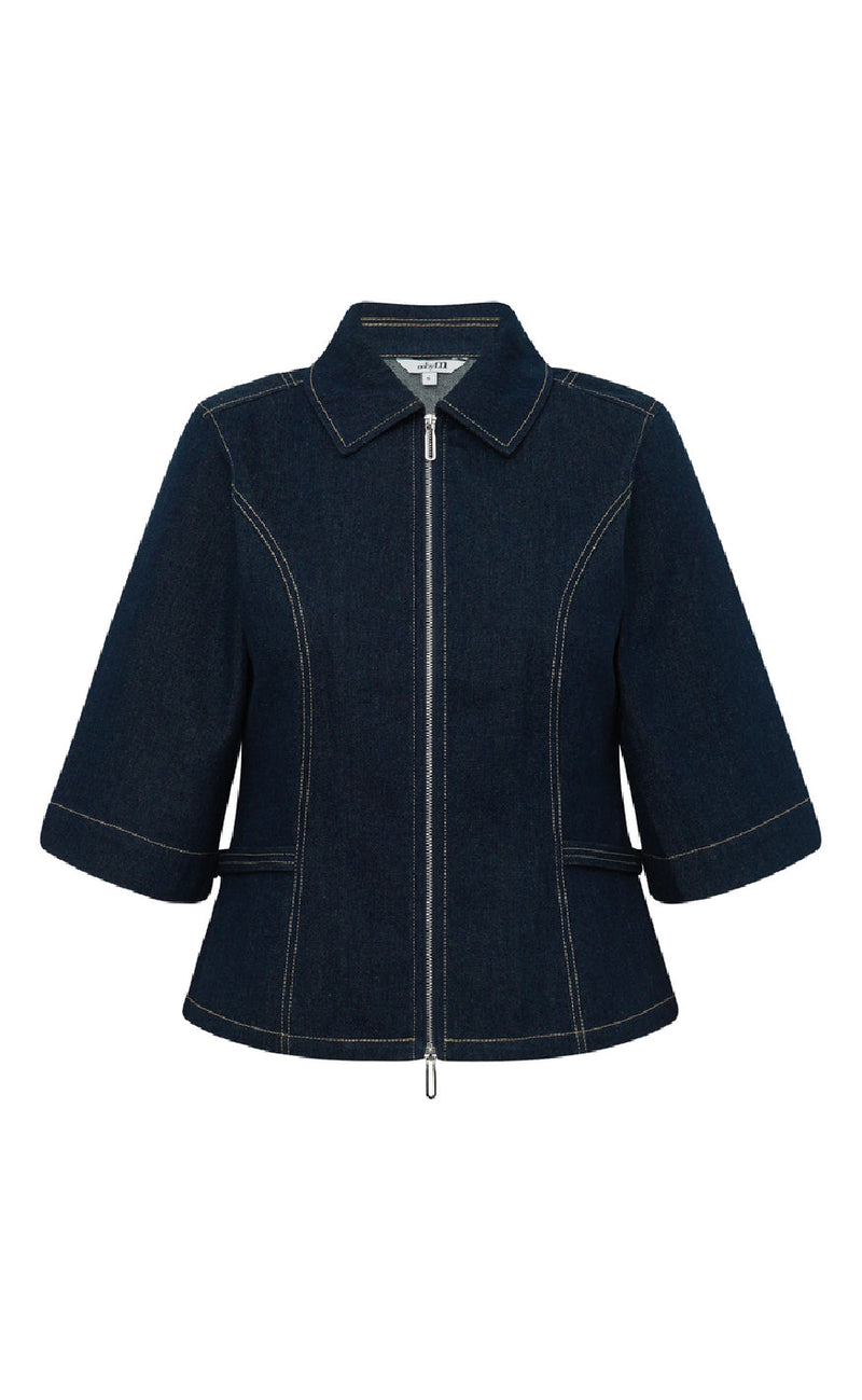 MbyM Bluse - Eirlys-M - Dark Unwashed Denim