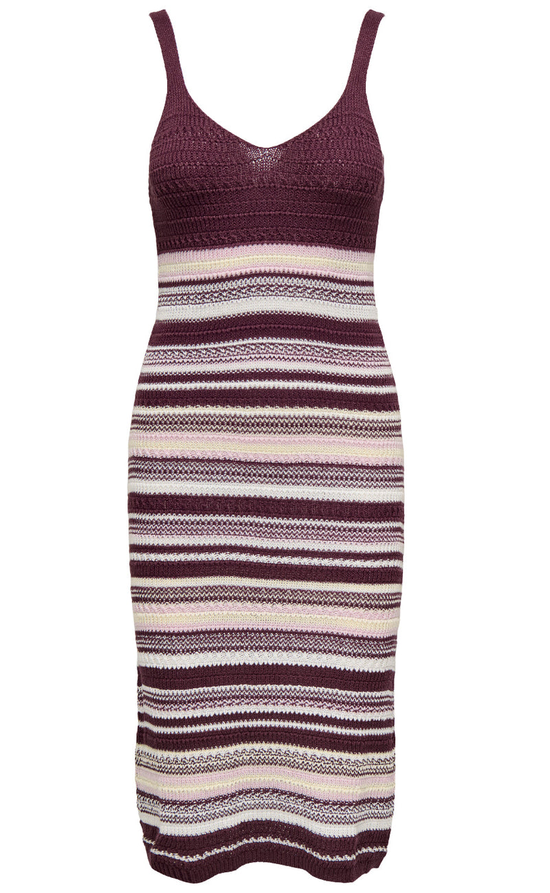 JDY Kjole - Tropical - Fig/Chalk Pink/Birch