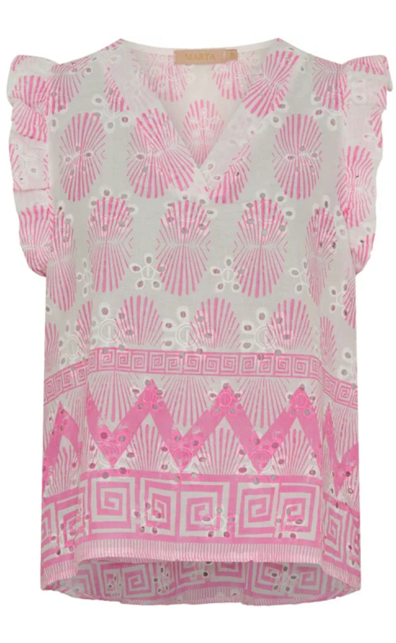 Marta Du Chateau Topp - 85573 Juliane - White/Baby