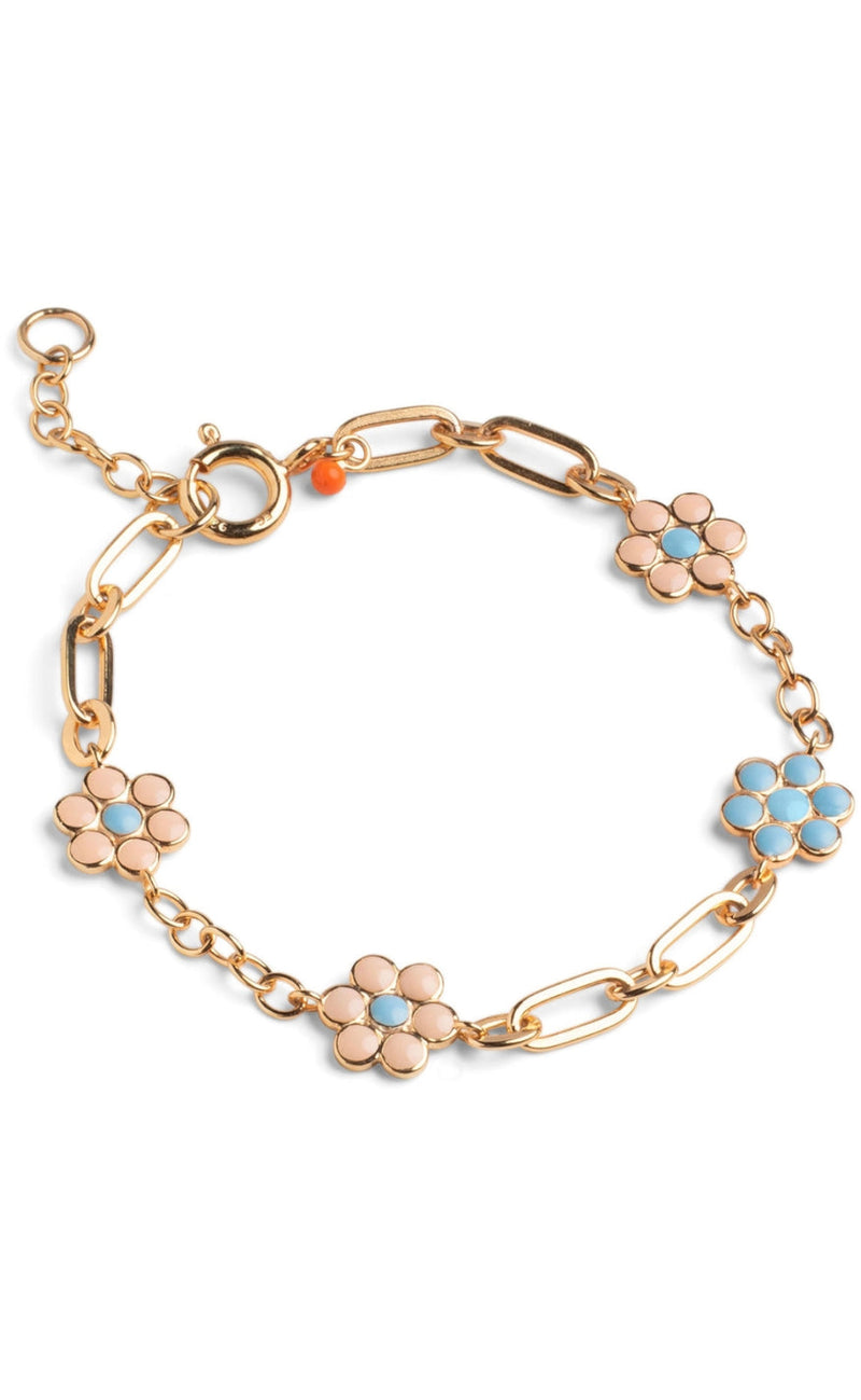 ENAMEL Copenhagen Armbånd - Blossom - Orange/Beige/Light Blue/Light Pink