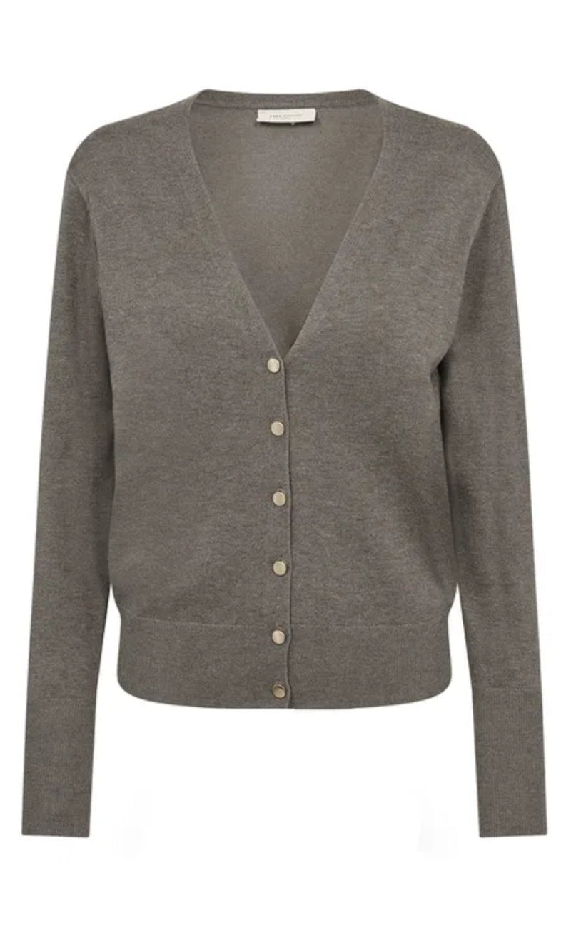 Freequent Cardigan - Katie - Deasert Taupe Melange
