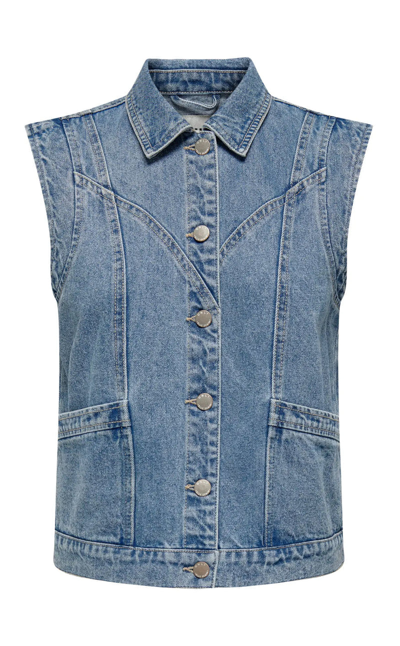 ONLY Vest - Kennedy - Medium Blue Denim