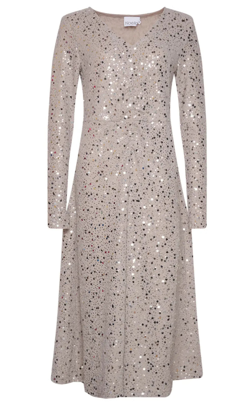 Noella Kjole - Verona Midi - Grey W. Silver