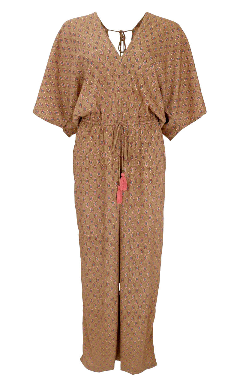 Black Colour Jumpsuit - Luna - Savannah Latte