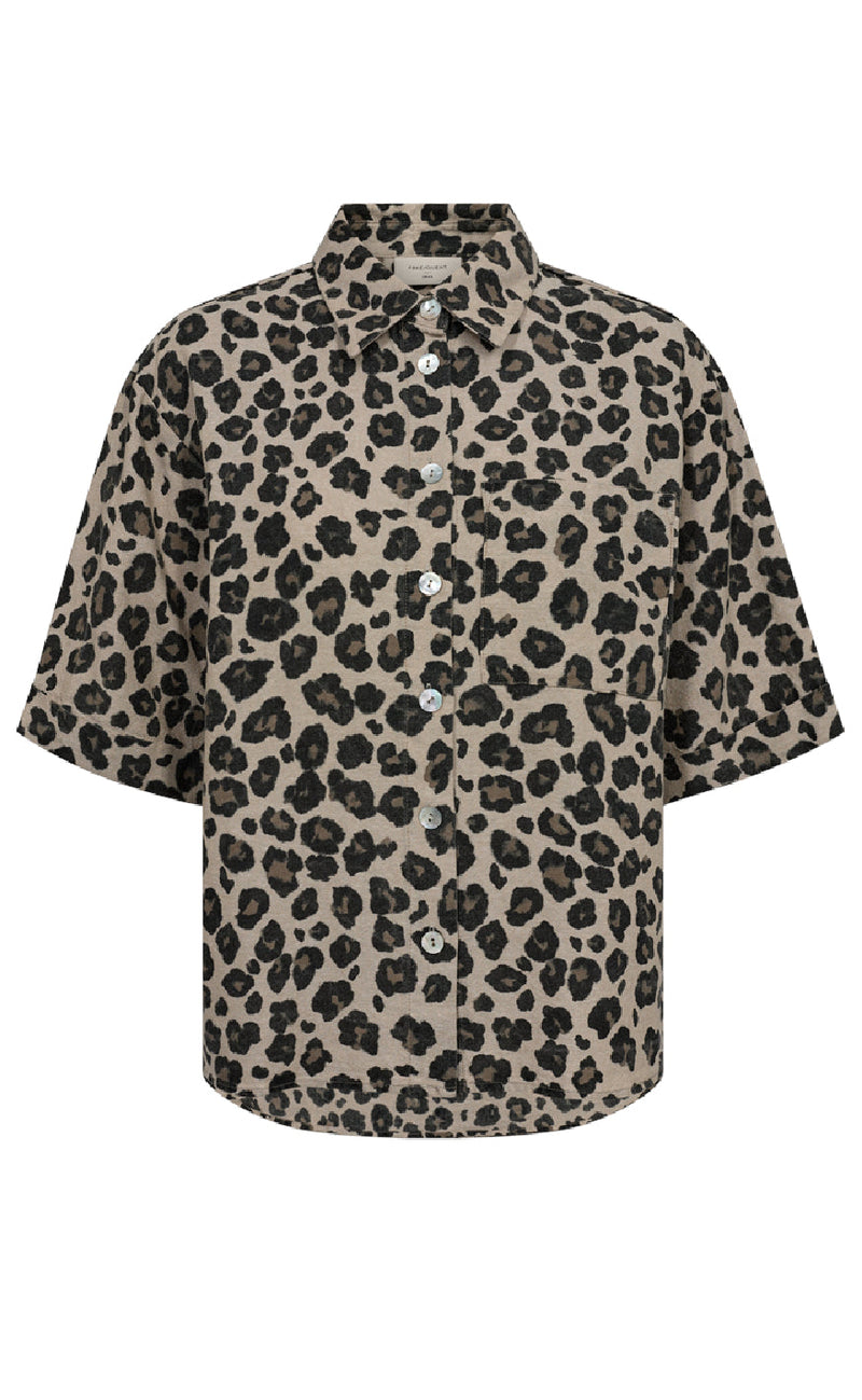 Freequent Skjorte - Lavisco - Sand Melange w. Black