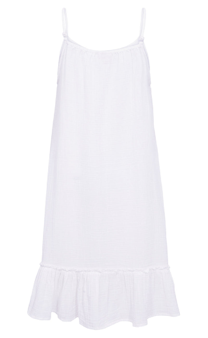 Freequent Kjole - Uline - Brilliant White