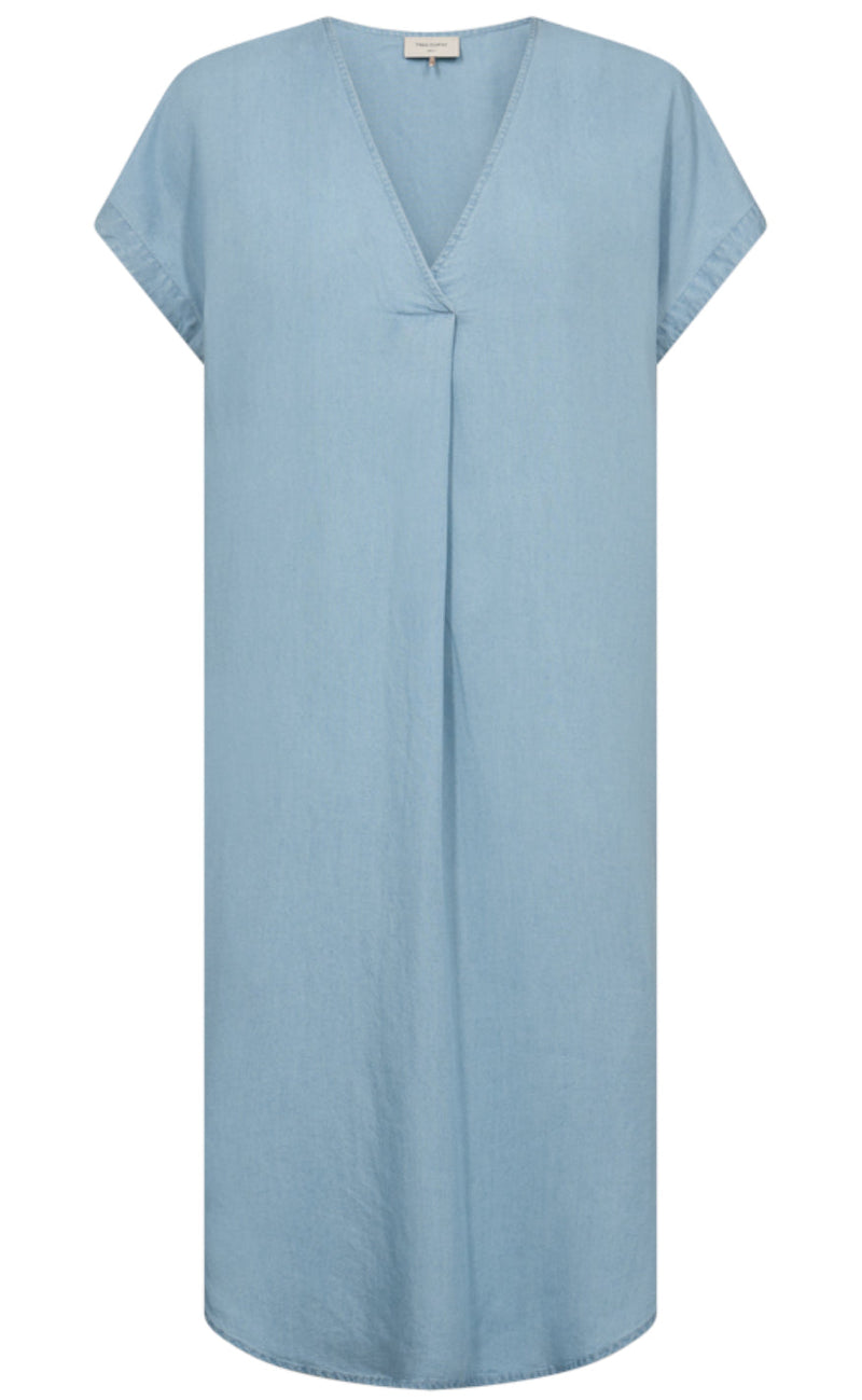 Freequent Kjole - Carly - Light Blue Denim