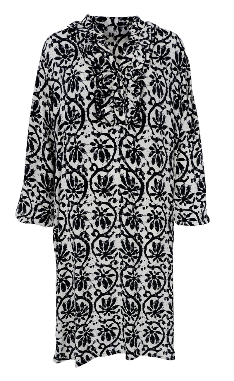 Black Colour Kjole - Luna Ruffle - Black Lily
