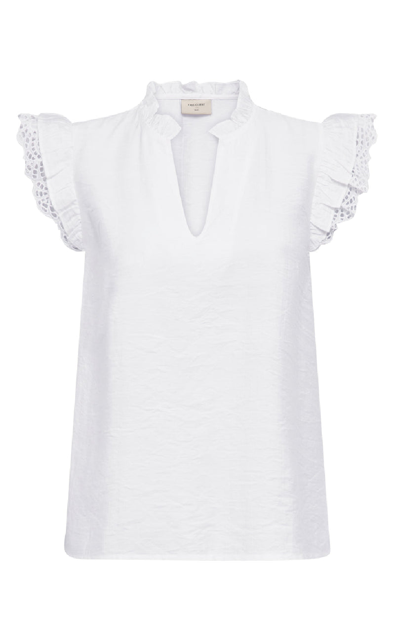 Freequent Bluse - Lisa - Brilliant White