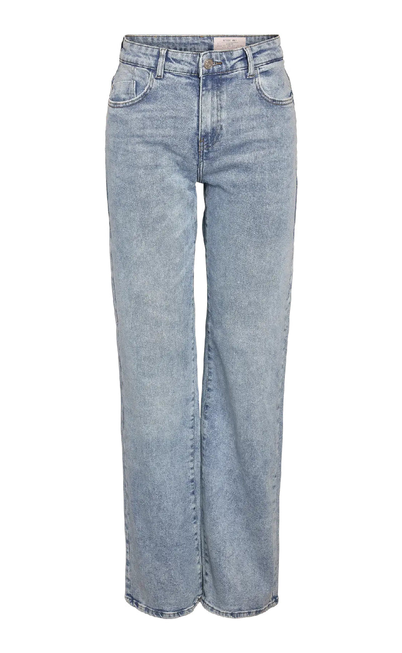 Noisy May Bukser - Yolanda NW Wide - Light Blue Denim