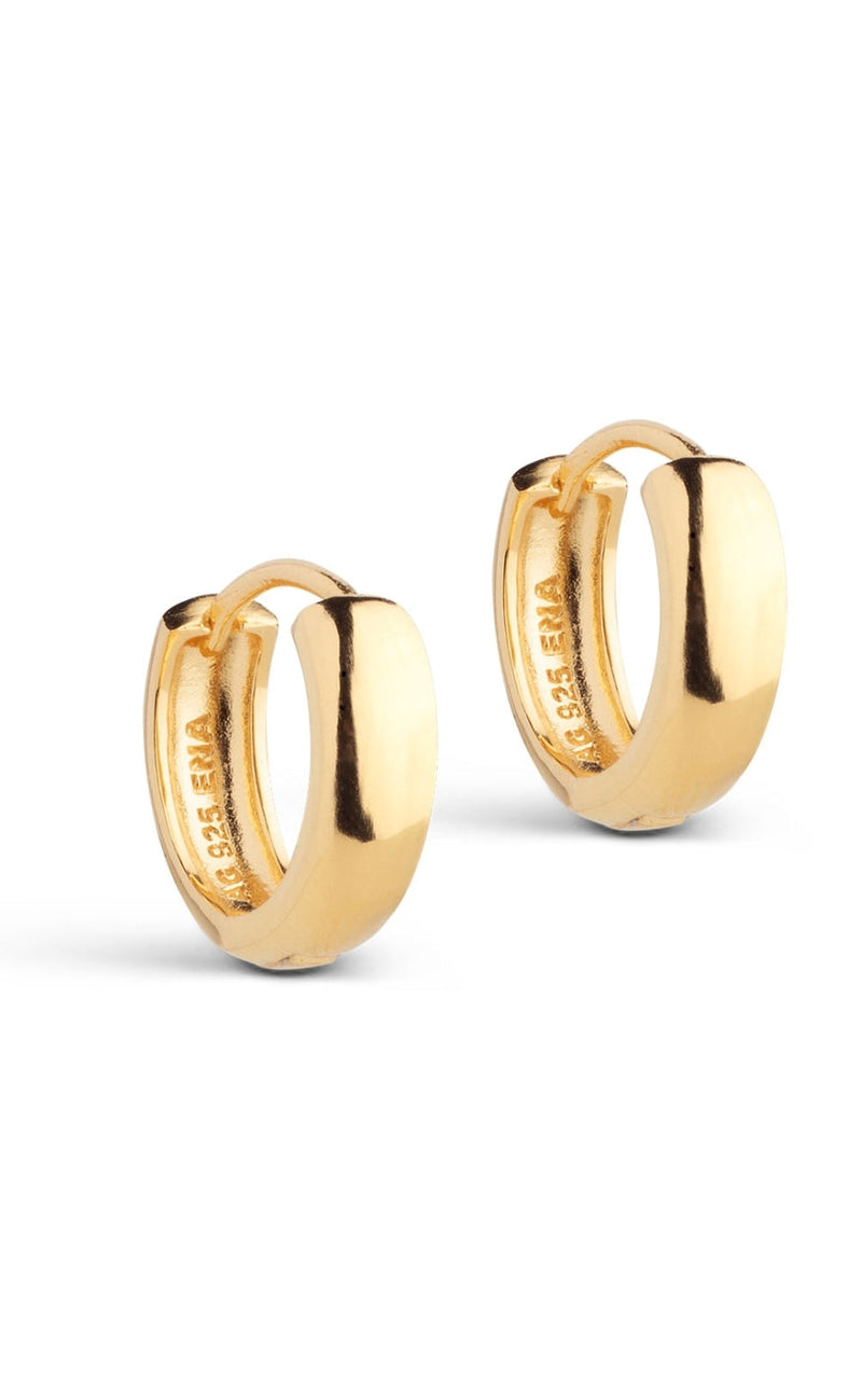 Enamel Copenhagen Øreringer - Classic 15 mm - Gold Colour
