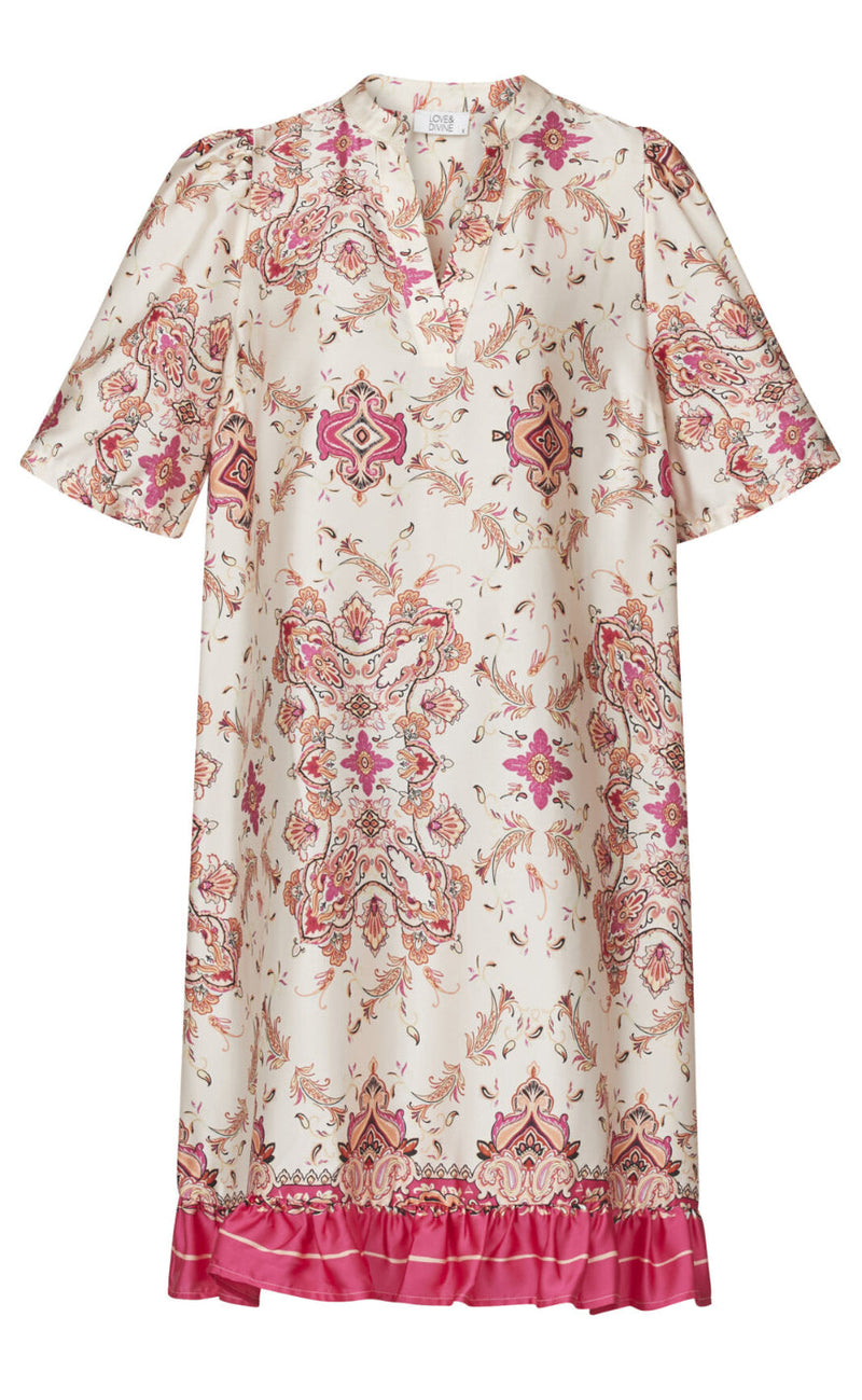 Love & Divine Kjole - Love1167 - Pink Paisley