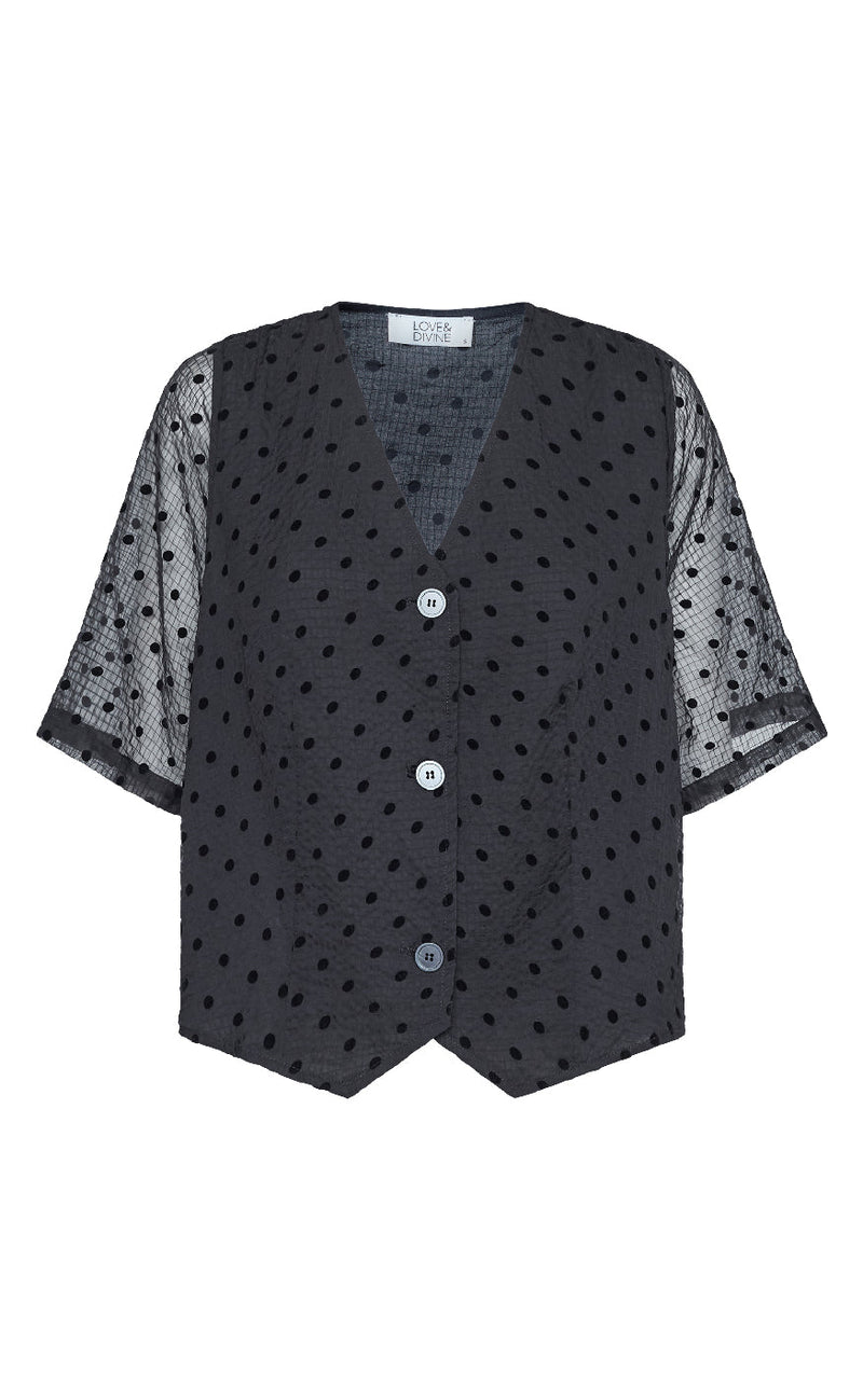Love & Divine Skjorte - Love1418 - Black Dot