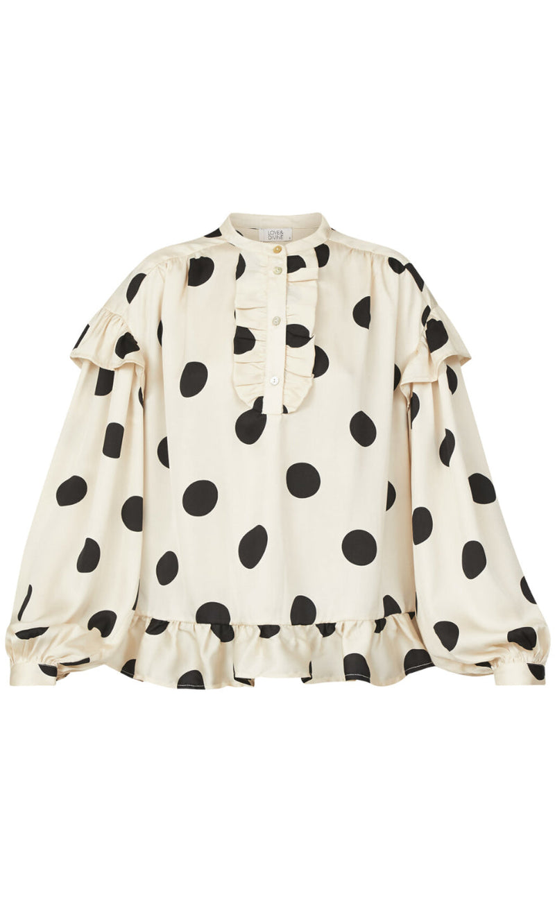 Love & Divine Bluse - Love1034-4 - Cream Dot
