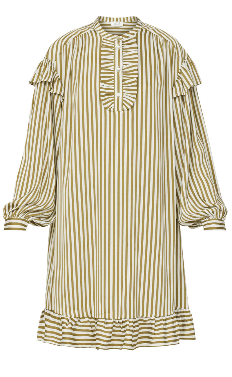Love & Divine Kjole - Love1035-3 - Green Stripe