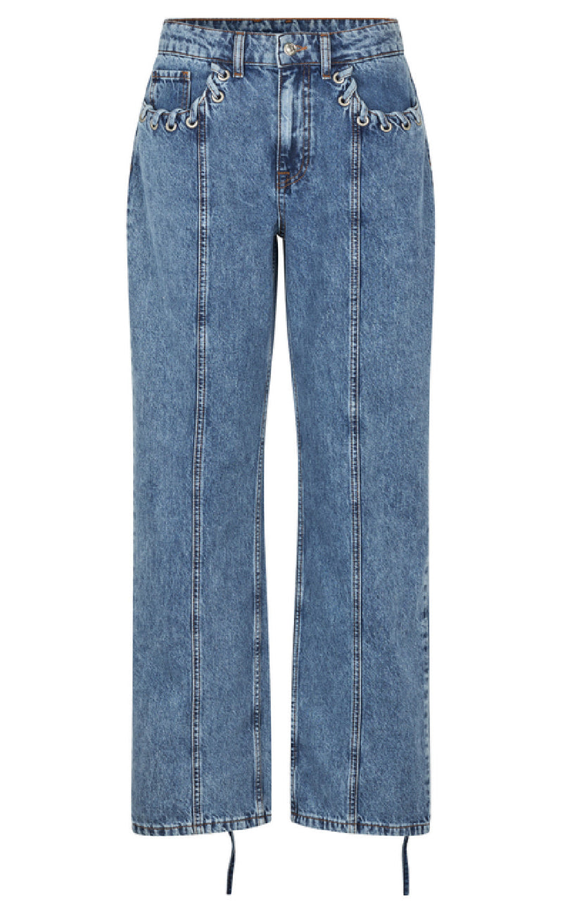 Global Funk Bukser - Wallia-G - Mid Blue Vintage