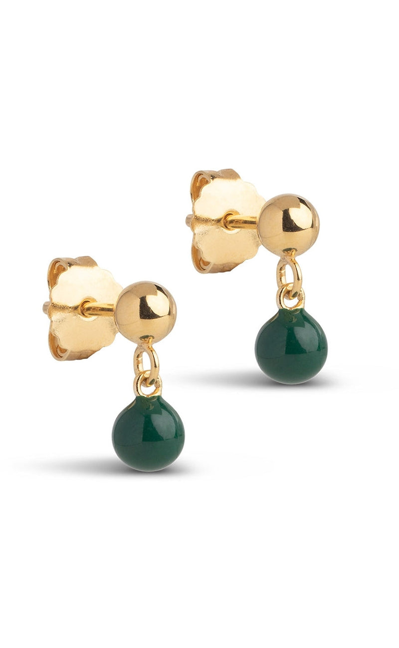 ENAMEL Copenhagen Øreringer - Mina - Petrol Green