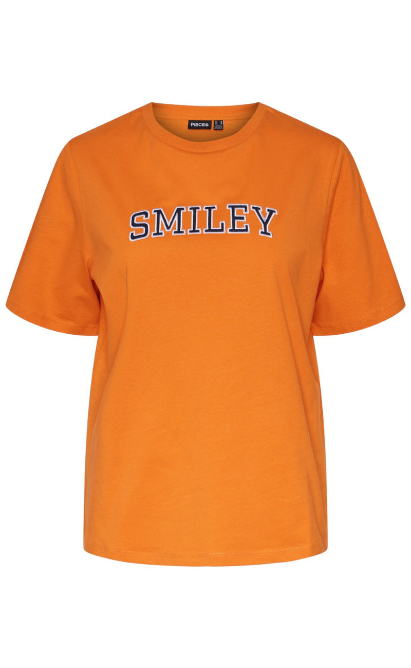 PIECES T-Shirt - Molly - Persimmon Orange