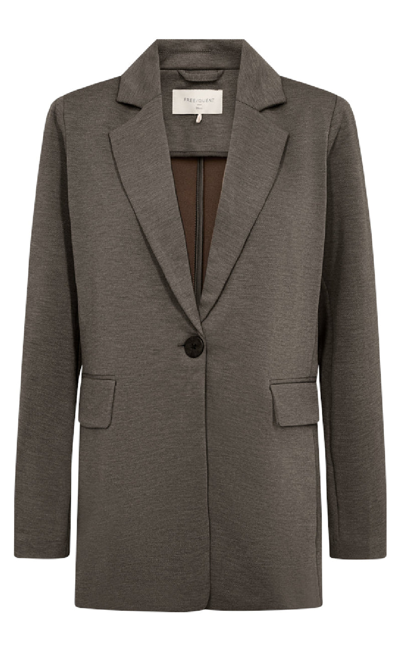 Freequent Jakke / Blazer - Nanni Structure - Morel Melange