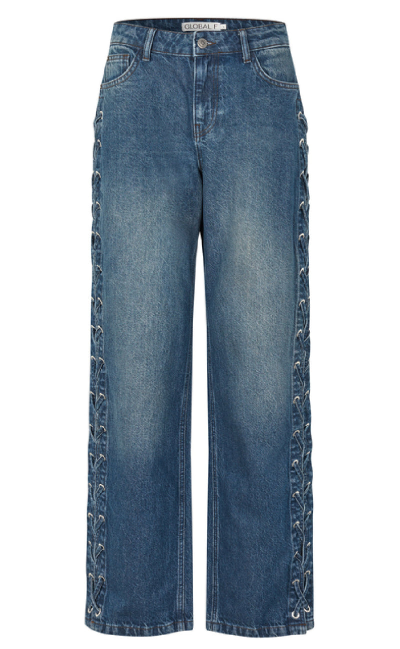 Global Funk Bukser - Carlea - Mud Stone Wash