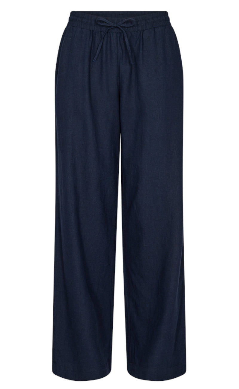 Freequent Bukser - Lava - Navy Blazer