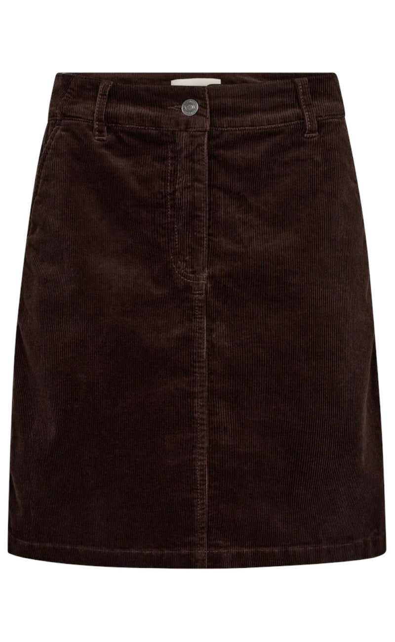 Freequent Skjørt - Cordy - Coffee Bean