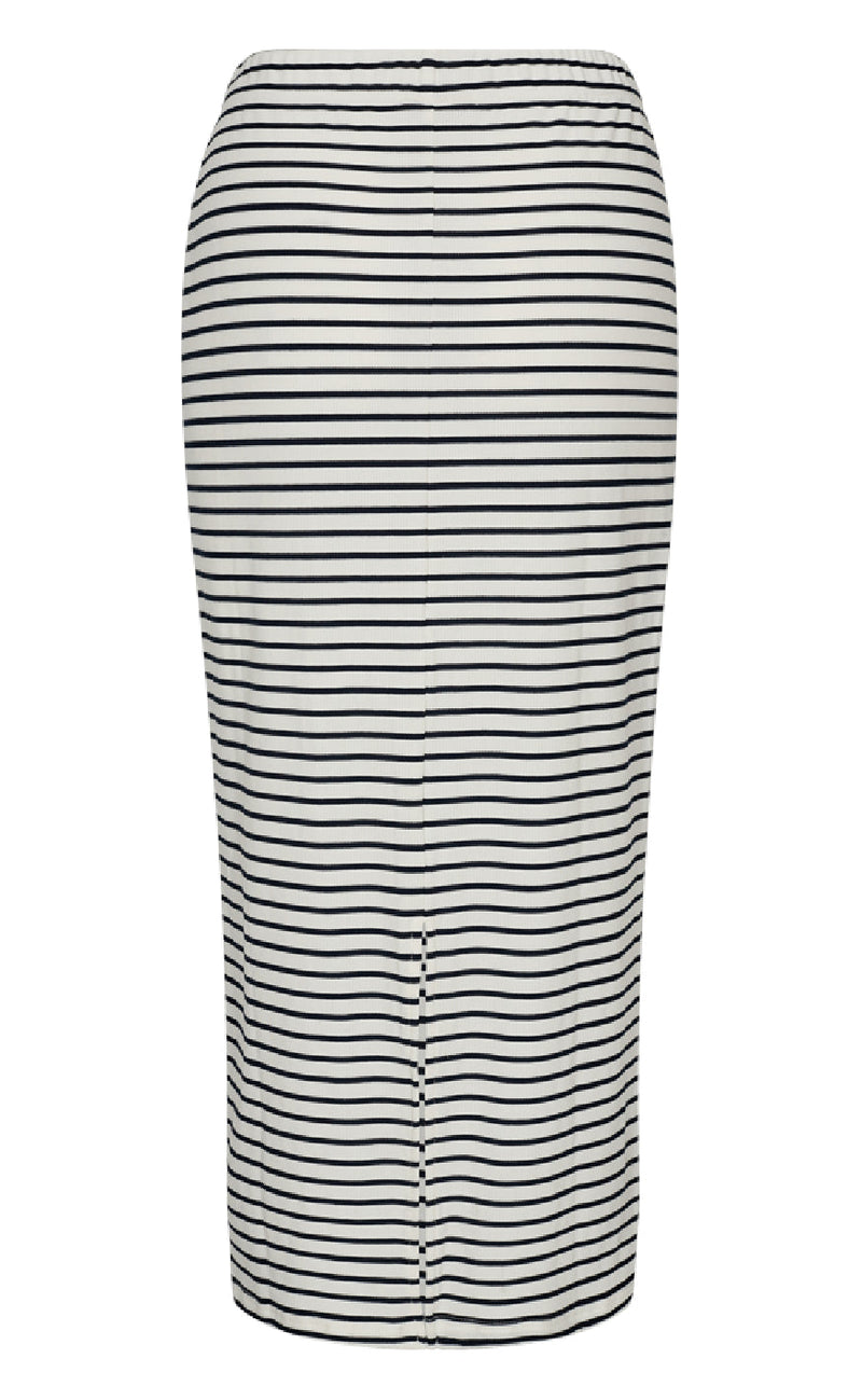Freequent Skjørt - Zia - Brilliant White w. Navy Blazer
