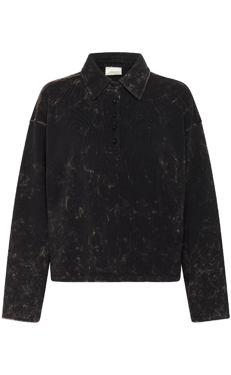 Gestuz Bluse - Neia - Black Brown Washed