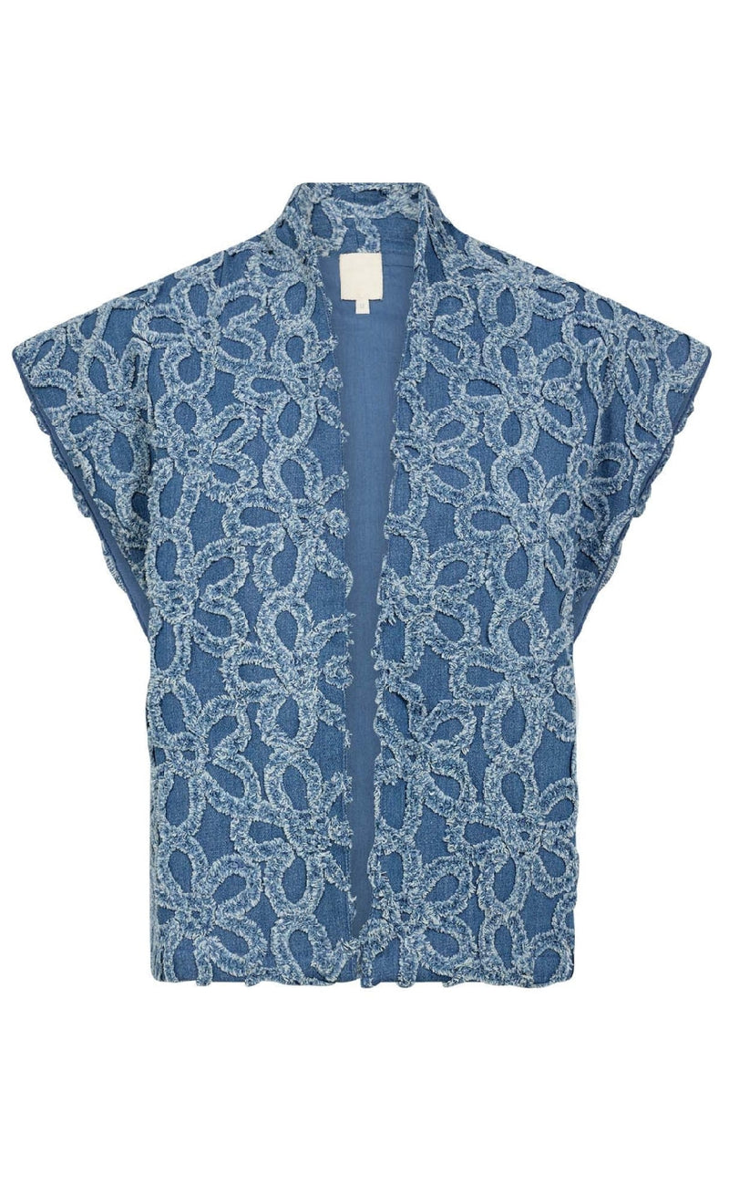 Gossia Vest - Nena - Denim Flowers