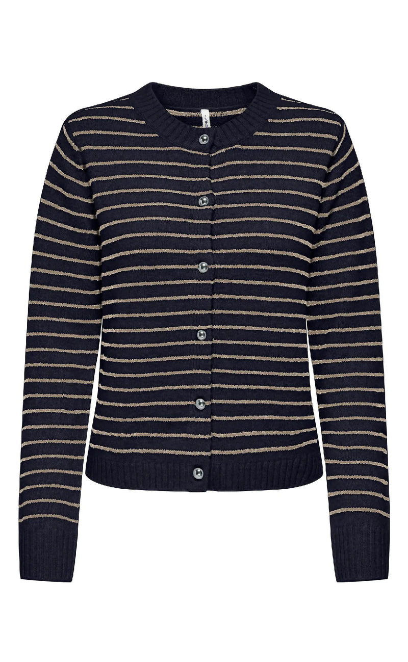 ONLY Cardigan - Chester LS - Night Sky Humus/Mel/Silver Button
