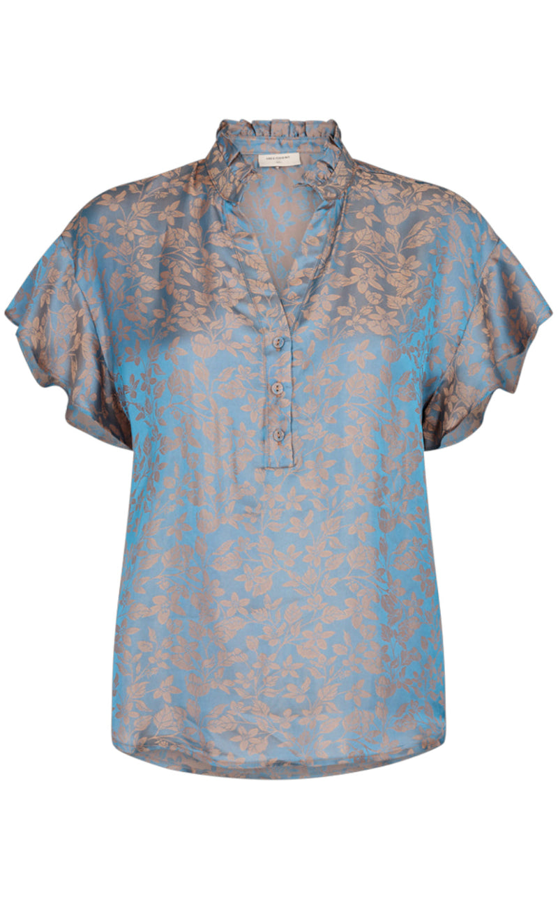 Freequent Bluse - Nono - Azure Blue