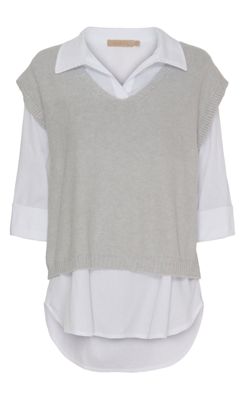 Marta Du Chateau Skjorte - 80389 Norah - Grey