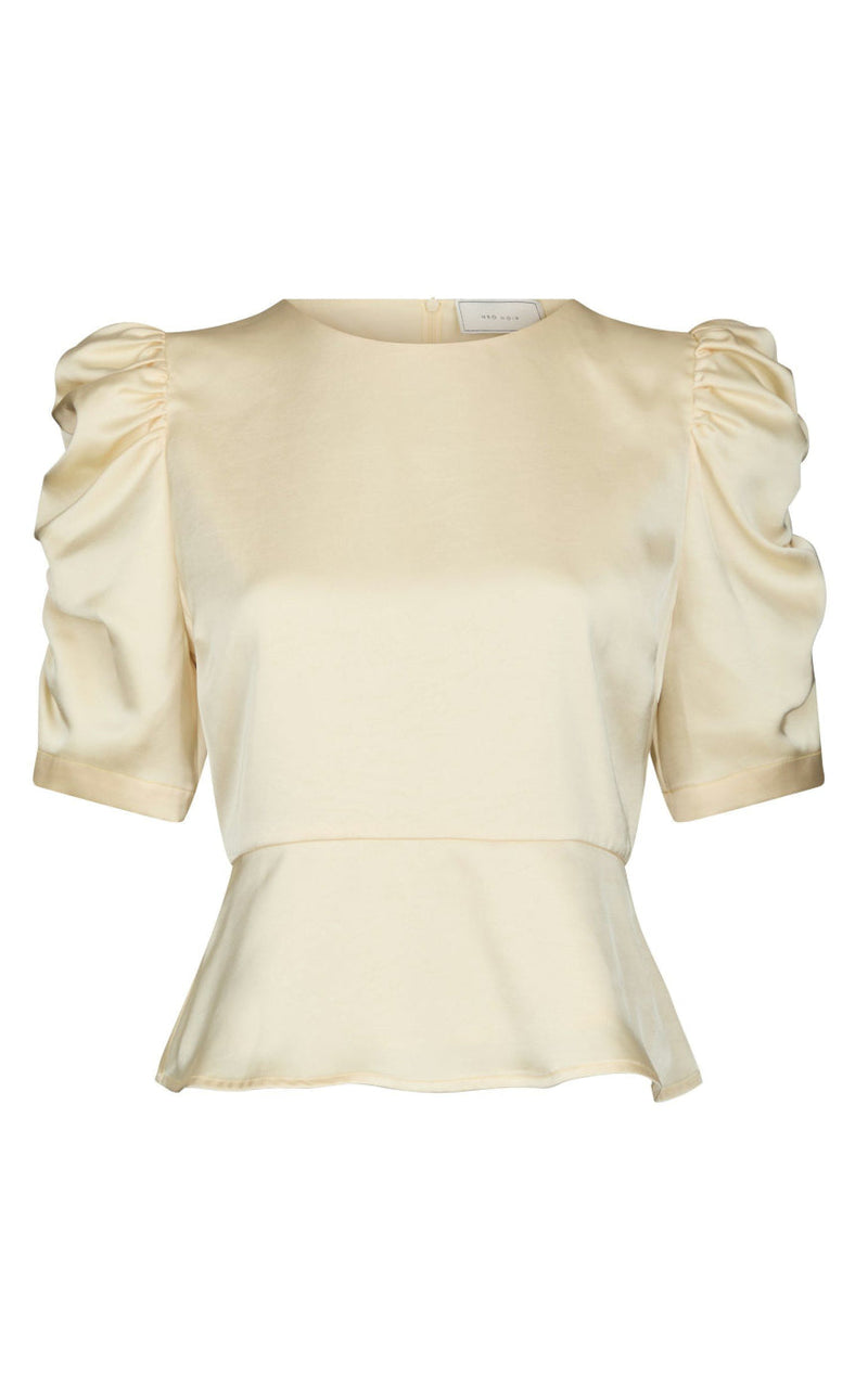 Neo Noir Bluse - Benua Heavy Sateen - Light Yellow