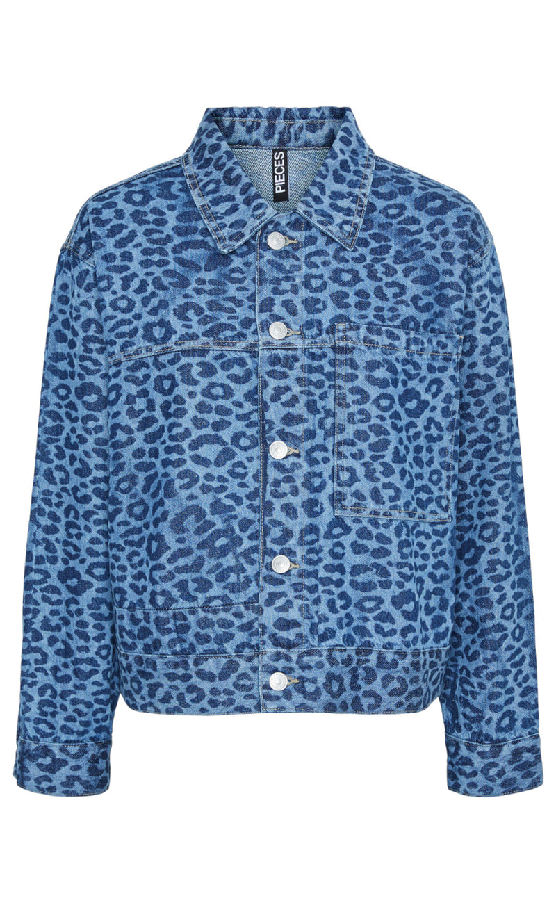 PIECES Jakke - Nova - Dark Blue Denim Blue