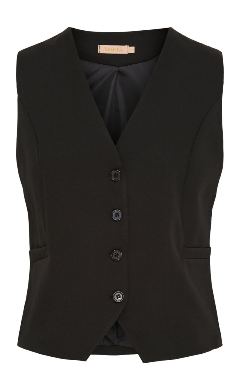 Marta Du Chateau Vest - 81093 Vilde - Black