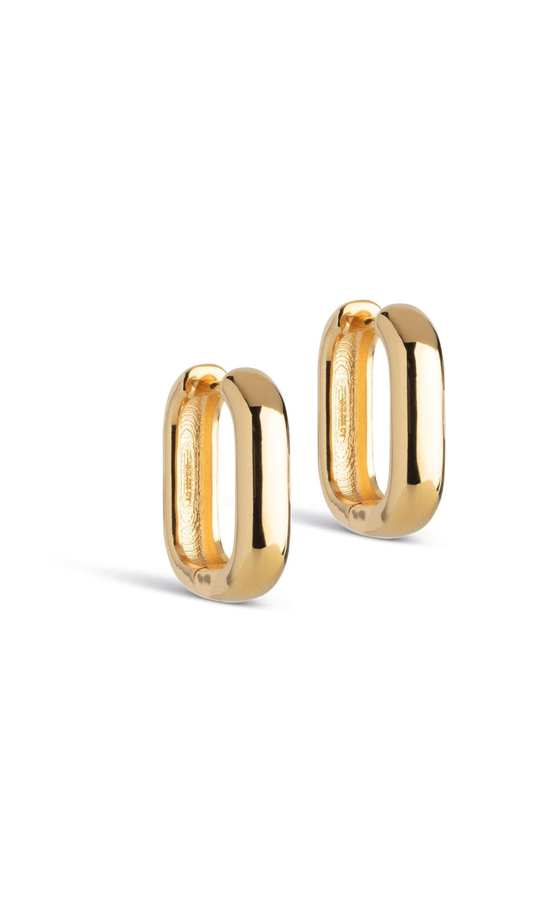 ENAMEL -Copenhagen Øreringer - Hoops Square - Gold