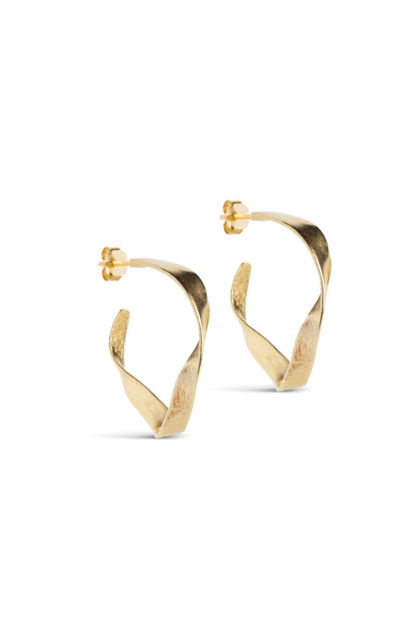ENAMEL - Copenhagen Ørering - Hoops Scarlet Small - Gold