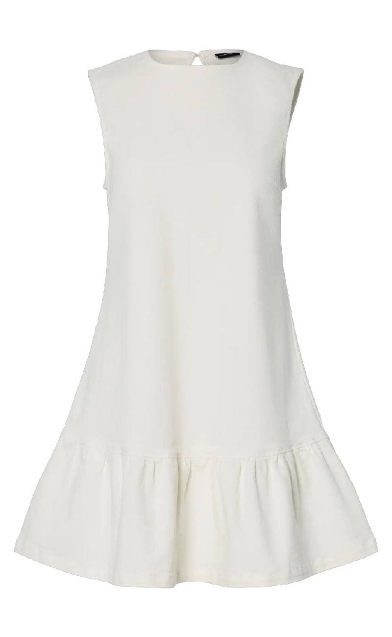 Pieces Kjole - Monica - White Denim